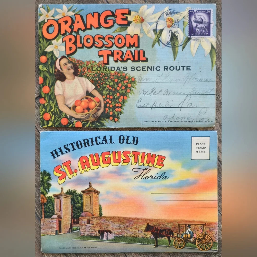 Lot of 36 Fabulous Vintage FLORIDA Postcards & Souvenir Booklets - Picture 6 of 7